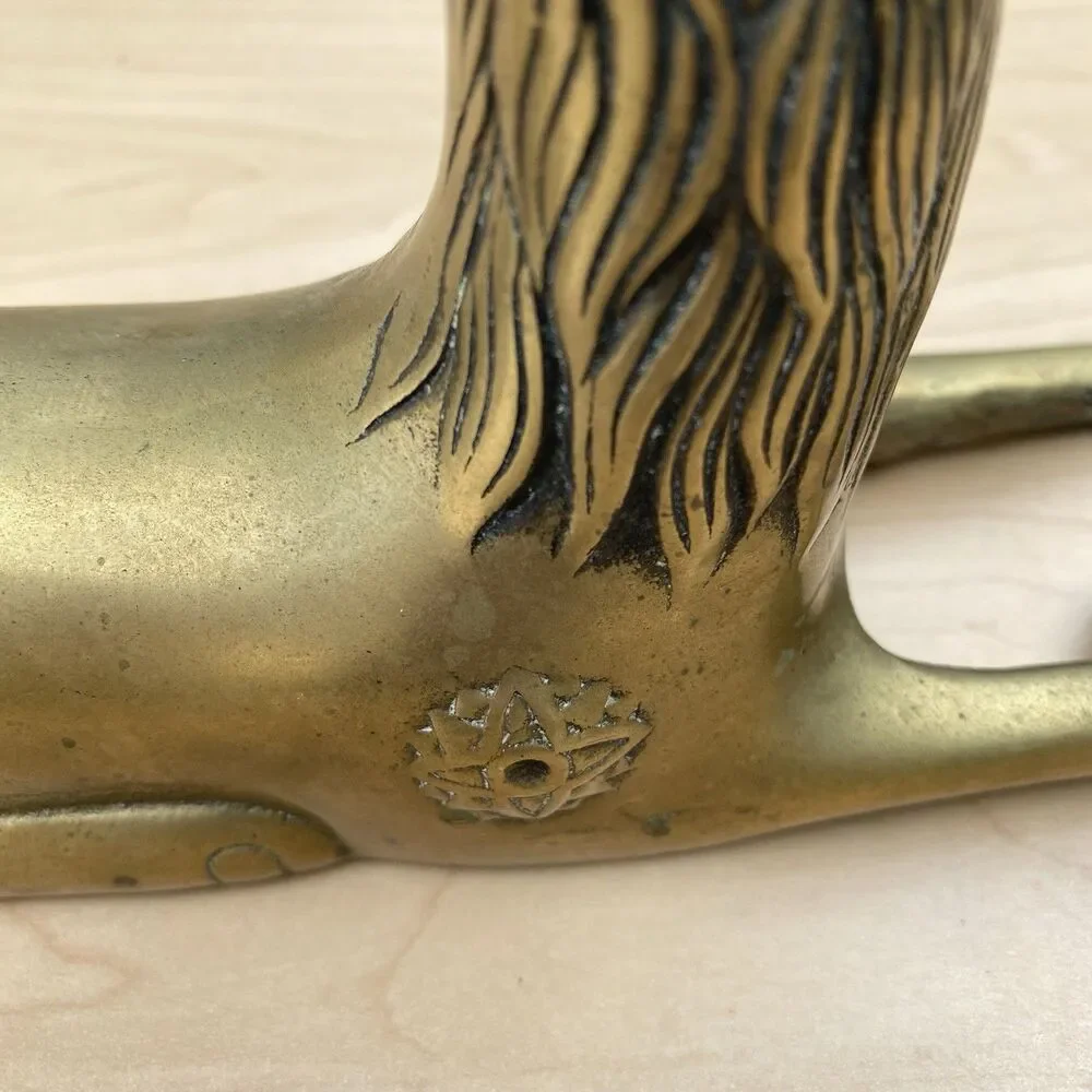 Vintage Solid Brass Metal Decorative Sarreid Deer Animal Statue Artwork Art